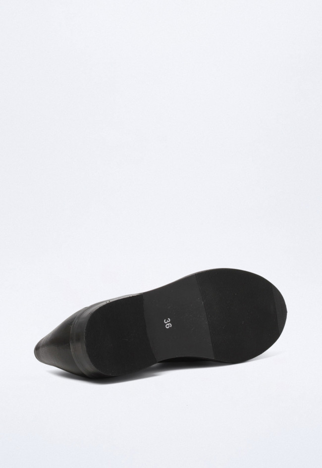 Mocasín con tachas de mujer negro Top 3 23836