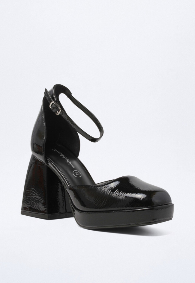 Zapato plataforma de mujer negro VAS 88-1804