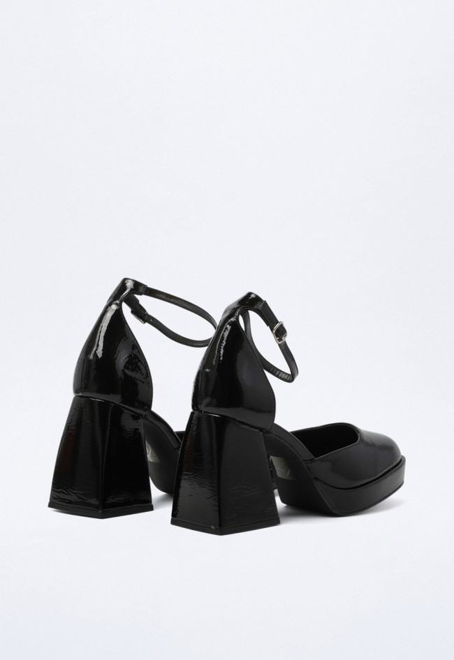 Zapato plataforma de mujer negro VAS 88-1804