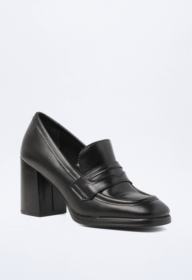 Zapato estilo mocasín de mujer negro GLO 9556002