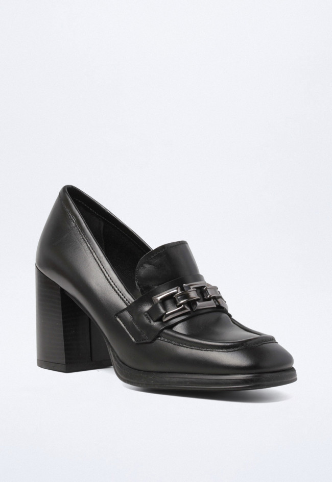 Zapato estilo mocasín de mujer negro GLO 9556001