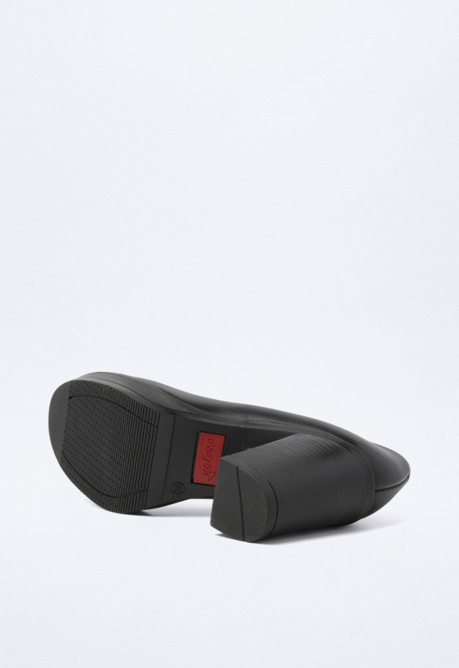 Zapato tacón ancho de mujer negro VAS pilsen-007/s148