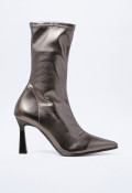 Botín stretch tacón alto de mujer plomo Daniela Vega 2214