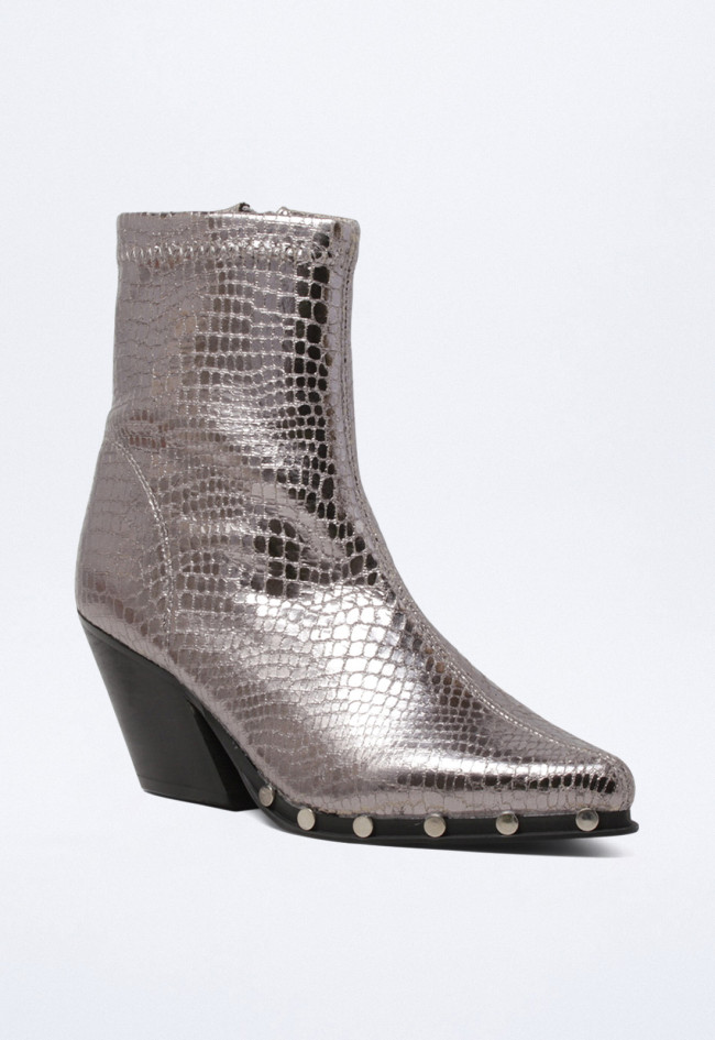 Botín stretch con tachas de mujer metal Why Pink? m3750