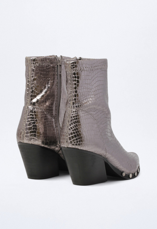 Botín stretch con tachas de mujer metal Why Pink? m3750