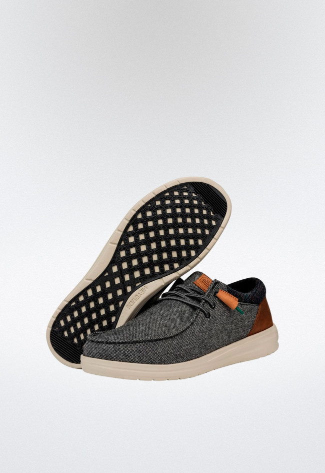 Zapato con cordones de hombre marrón Dude wally grip wool