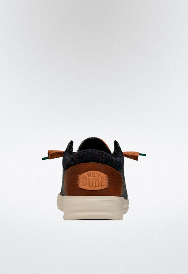 Zapato con cordones de hombre marrón Dude wally grip wool