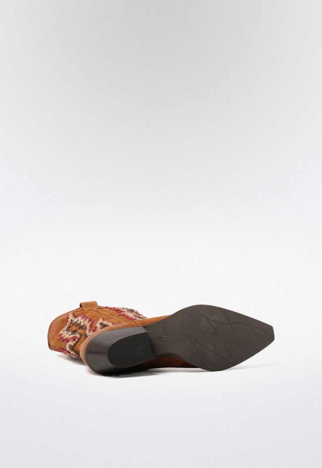Bota cowboy de mujer cuero Metisse dx658