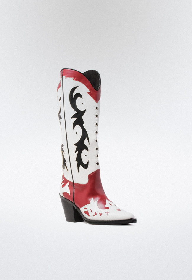 Bota cowboy de mujer multicolor Why Pink? m3793