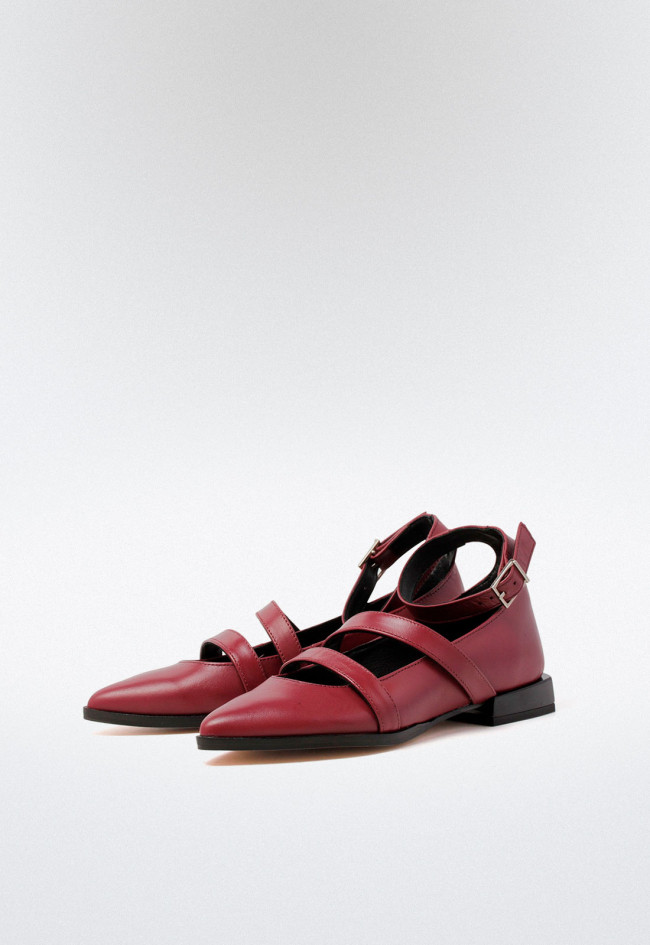 Zapato Mary Jane de mujer burdeos Glo mambo