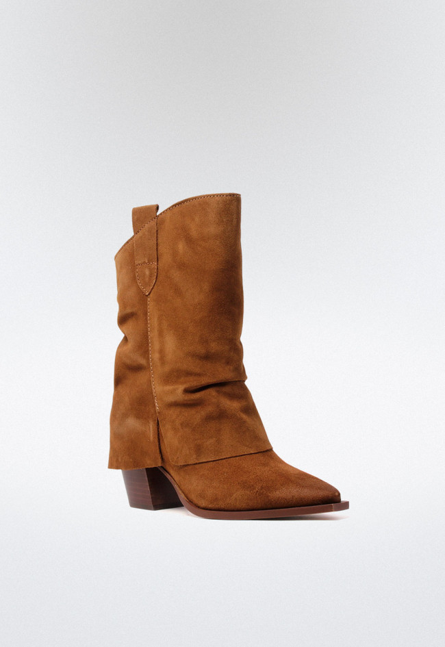 Bota cowboy con polaina de mujer cuero Glo 7140