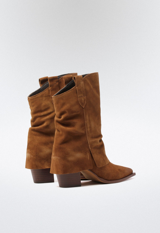 Bota cowboy con polaina de mujer cuero Glo 7140