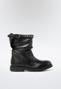 Botín con tachas de mujer negro VAS vr-790-88 low
