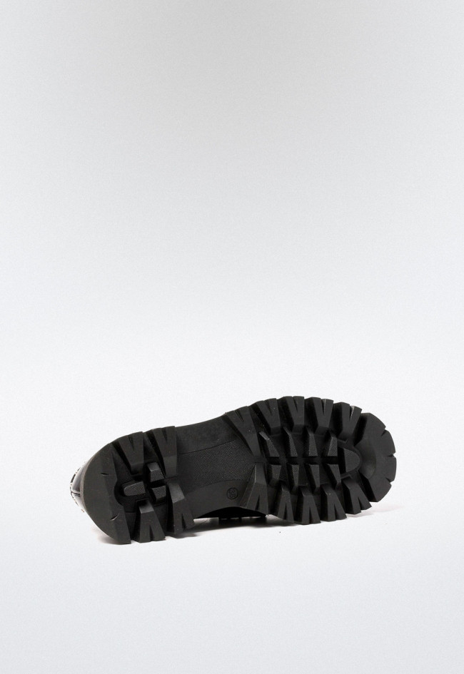Mocasín con tachas de mujer negro Imma christel 02