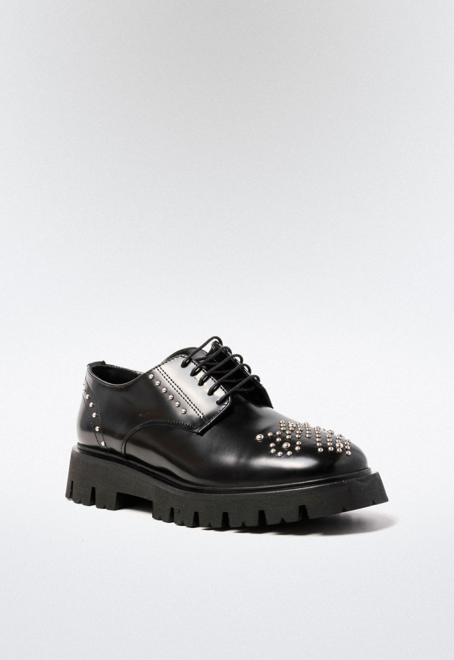 Zapato con tachas de mujer negro Imma christel 03