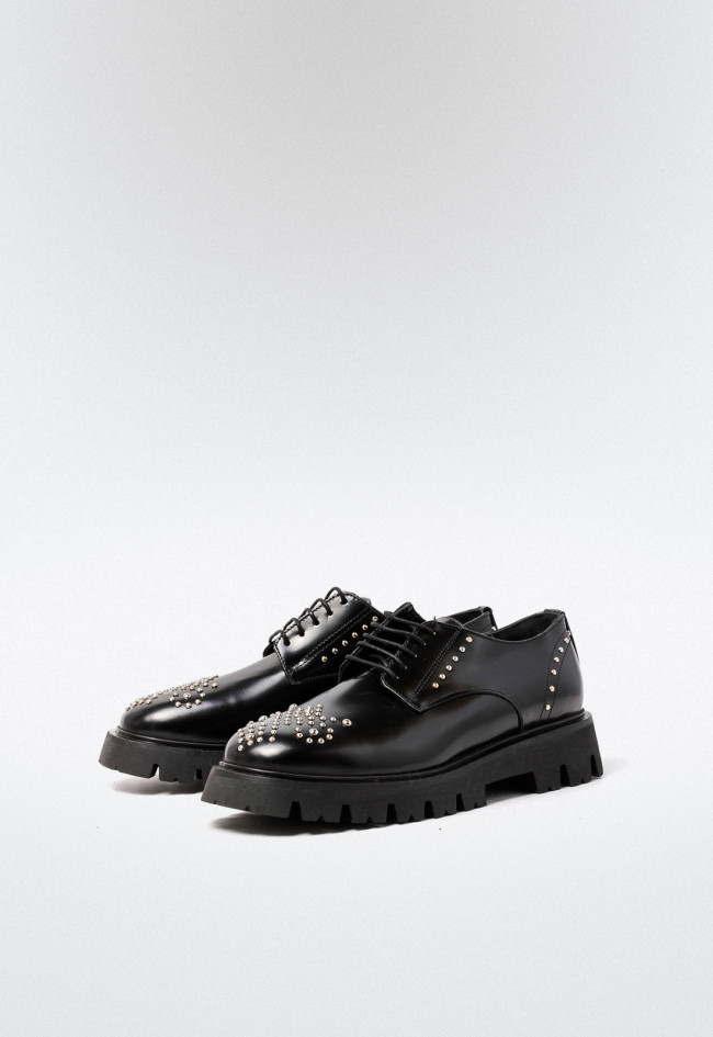 Zapato con tachas de mujer negro Imma christel 03