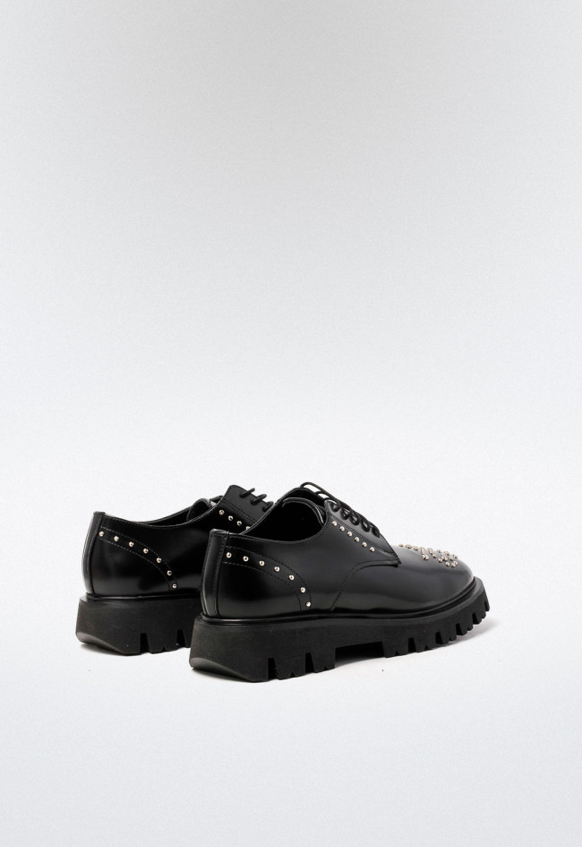 Zapato con tachas de mujer negro Imma christel 03