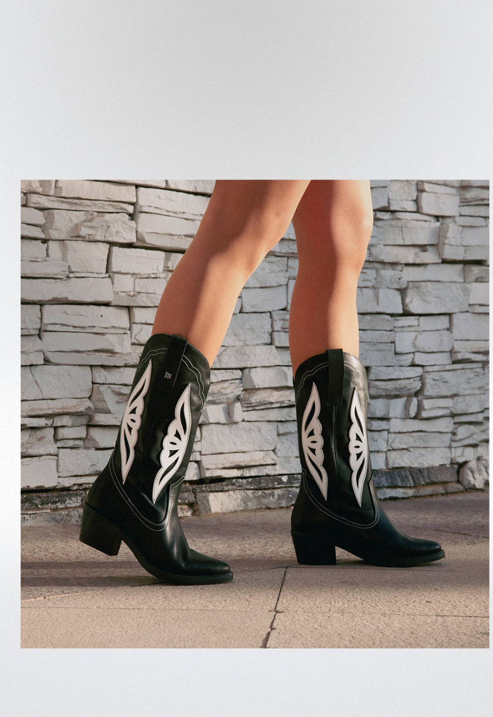 Bota Cowboy Pespuntes, Zapatos de mujer