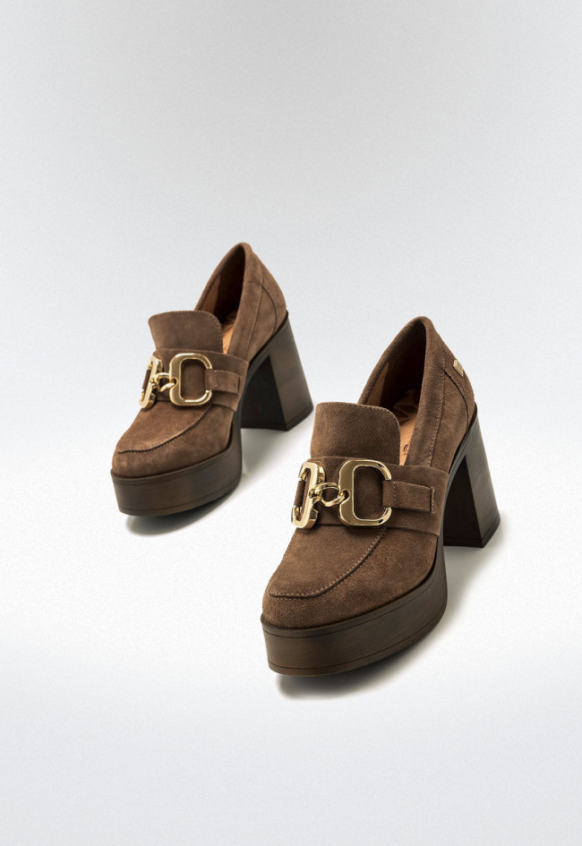 Zapatos tacón ancho Mujer MUSTANG SIXTIES marron