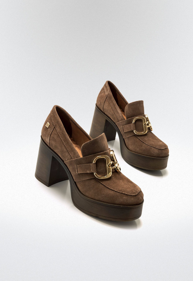 Zapatos tacón ancho Mujer MUSTANG SIXTIES marron