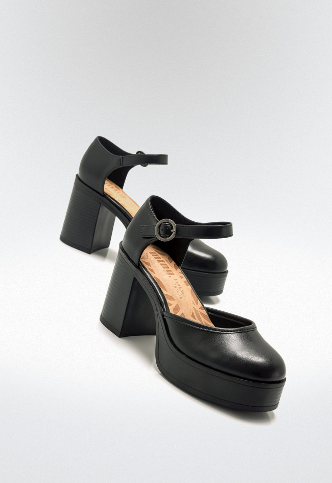 Zapatos tacón ancho Mujer MUSTANG SIXTIES negro