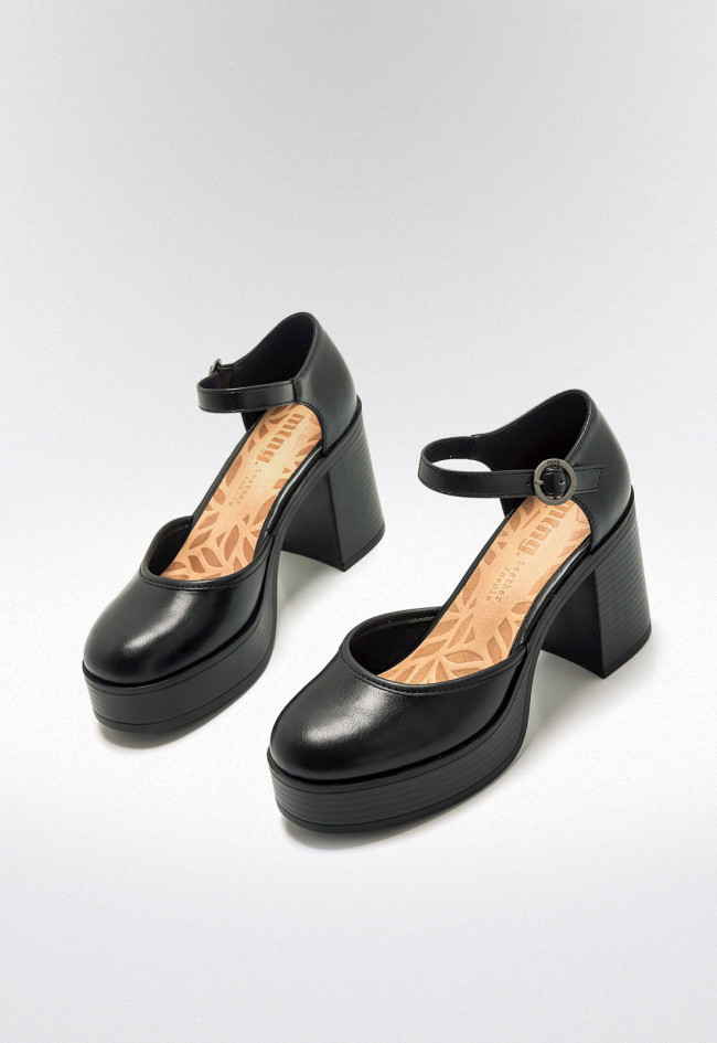 Zapatos tacón ancho Mujer MUSTANG SIXTIES negro