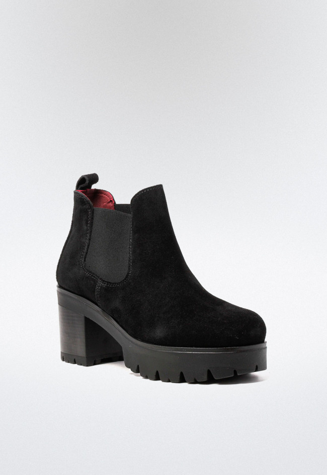Botín chelsea piel de mujer negro VAS 8915
