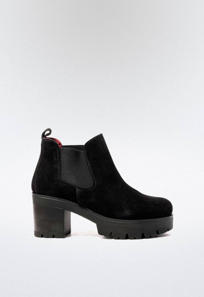 Botín chelsea piel de mujer negro VAS 8915