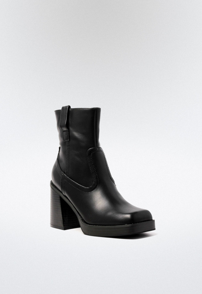 Botín plataforma de mujer negro VAS 77-1825