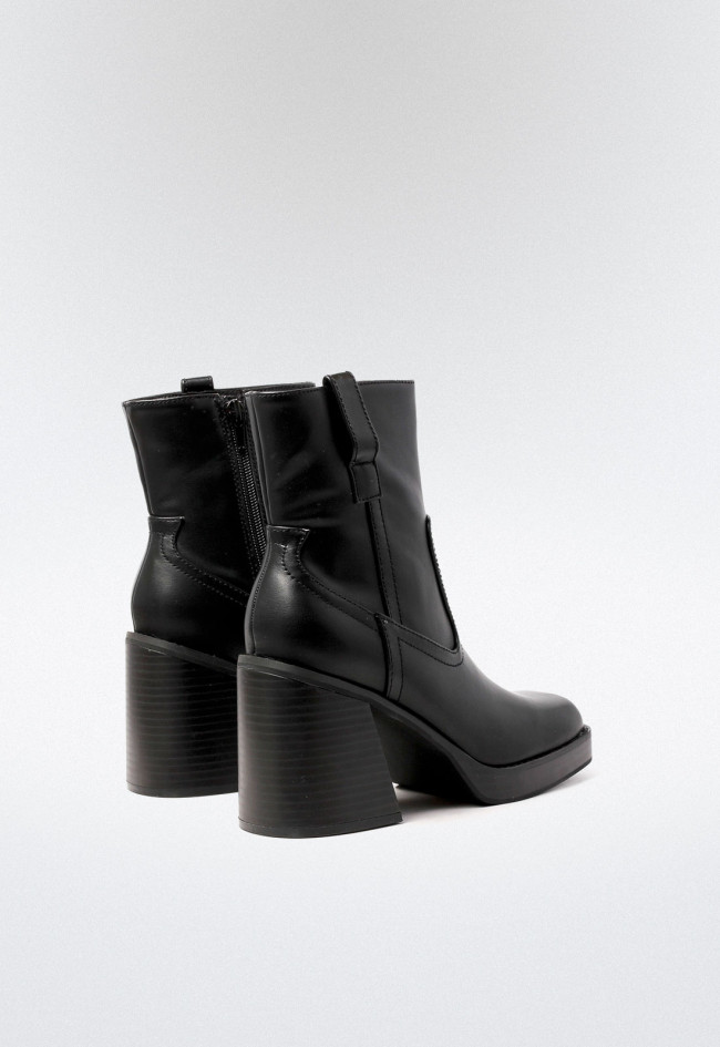 Botín plataforma de mujer negro VAS 77-1825