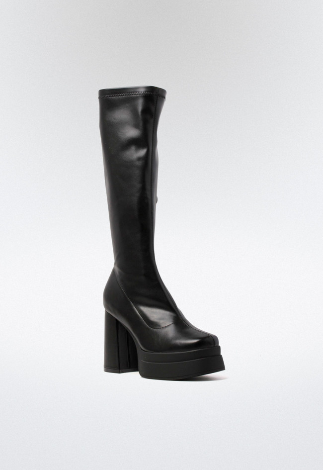 Bota plataforma de mujer negro Identity 58-2902
