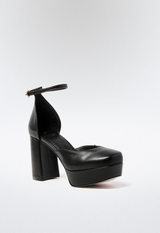 Zapato plataforma vestir de mujer negro Calzados Nereiva ch-1200