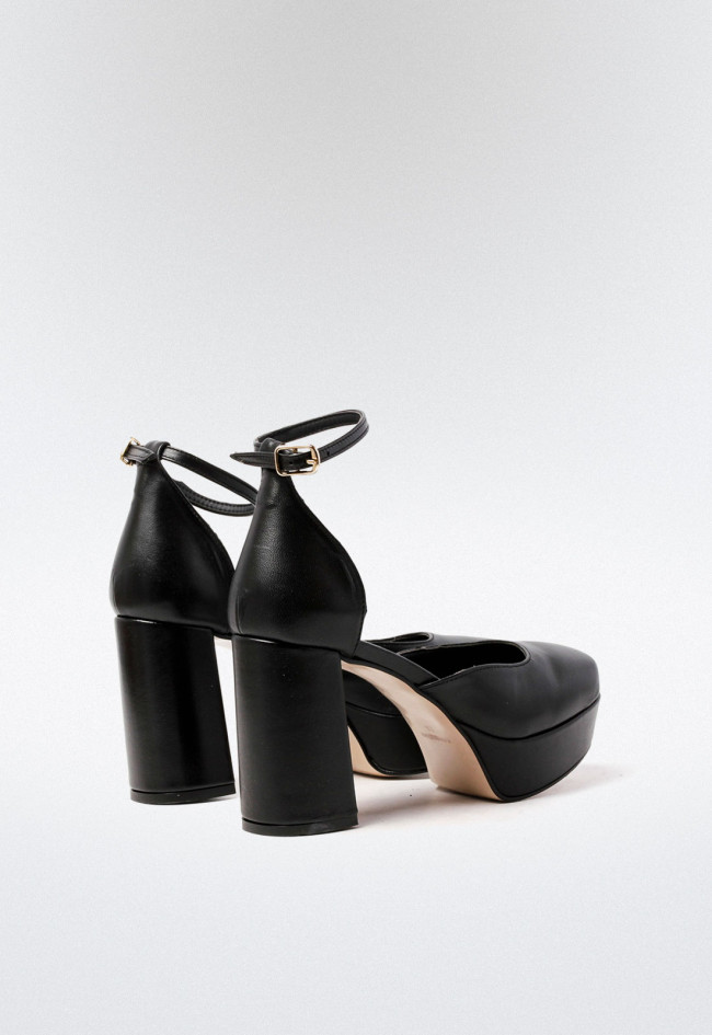 Zapato plataforma vestir de mujer negro Calzados Nereiva ch-1200