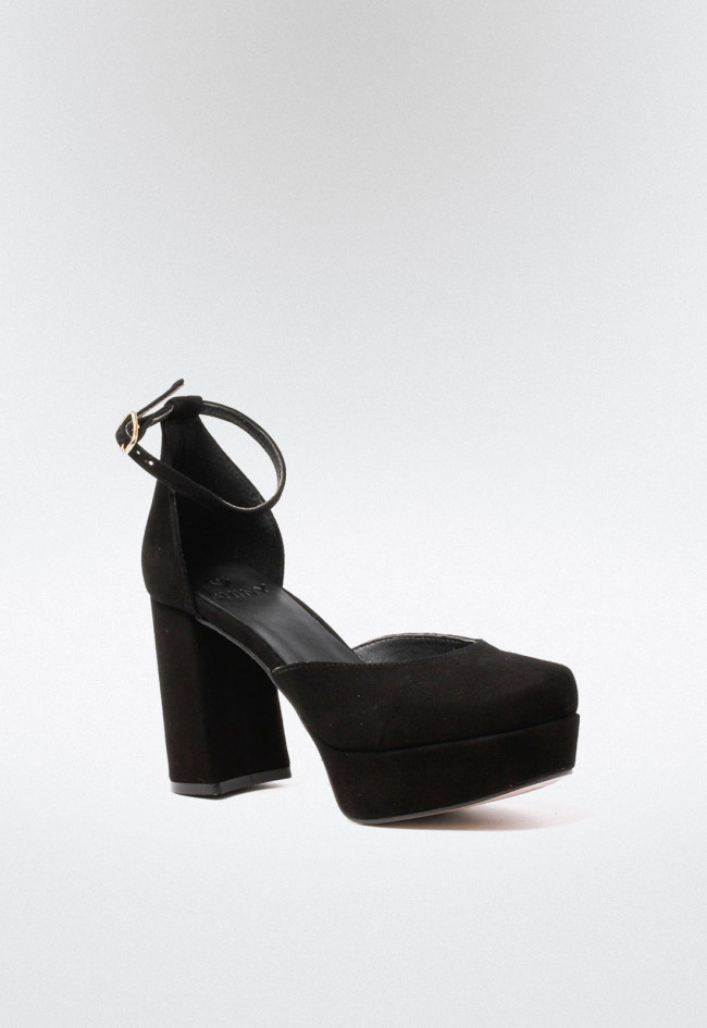 Zapato plataforma vestir de mujer negro Calzados Nereiva ch-1200