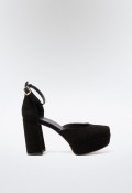Zapato plataforma vestir de mujer negro Calzados Nereiva ch-1200