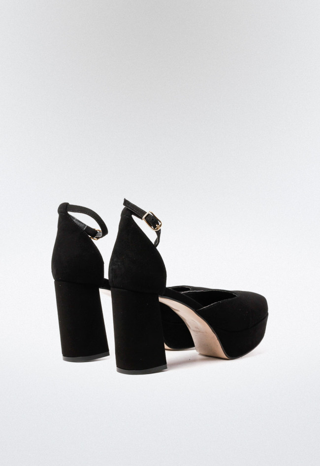 Zapato plataforma vestir de mujer negro Calzados Nereiva ch-1200