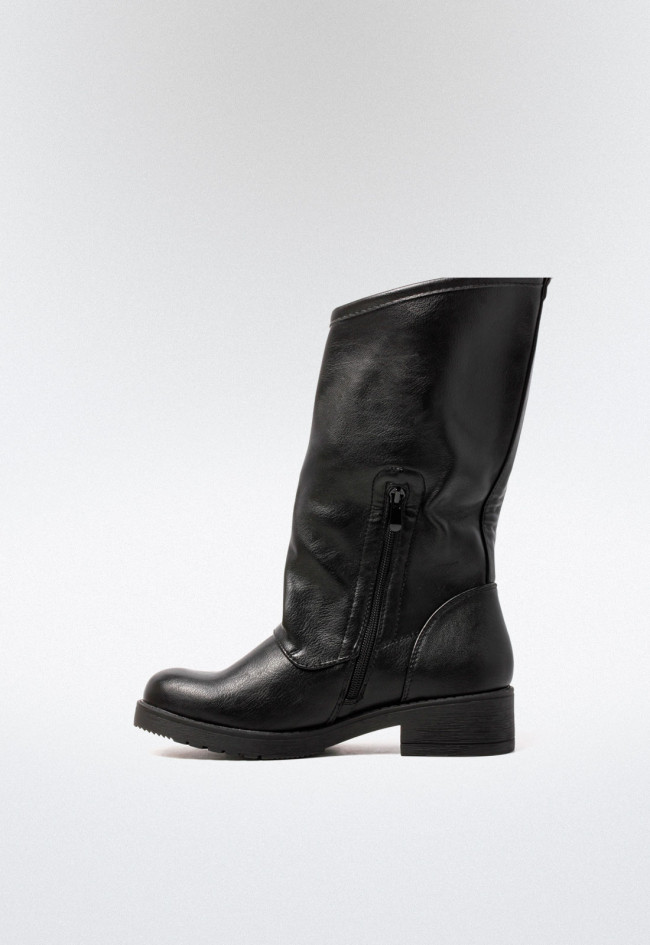 Bota biker de mujer negro VAS 8110-08