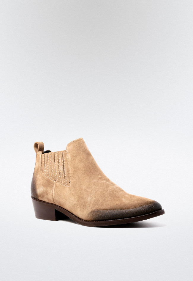Botín campero de mujer taupe Glo 23fw703