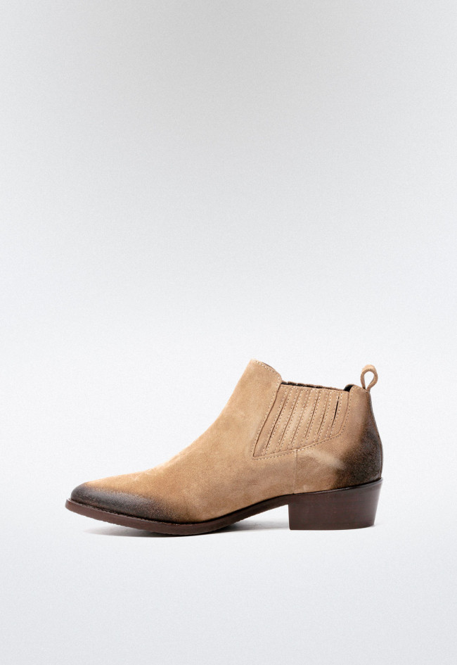 Botín campero de mujer taupe Glo 23fw703