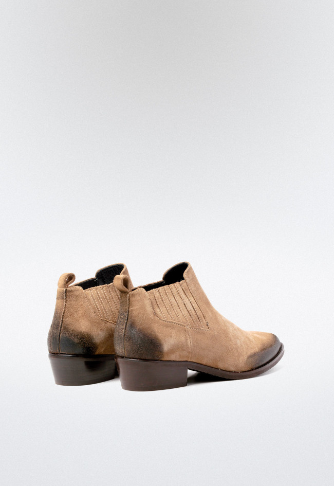 Botín campero de mujer taupe Glo 23fw703