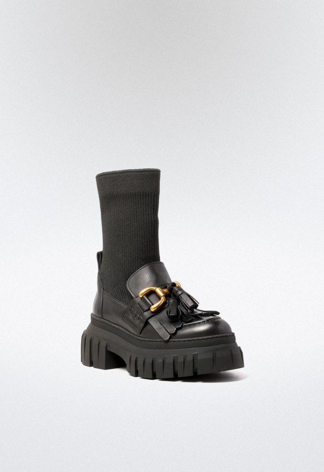 Botín calcetín de mujer negro Glo 23fw43