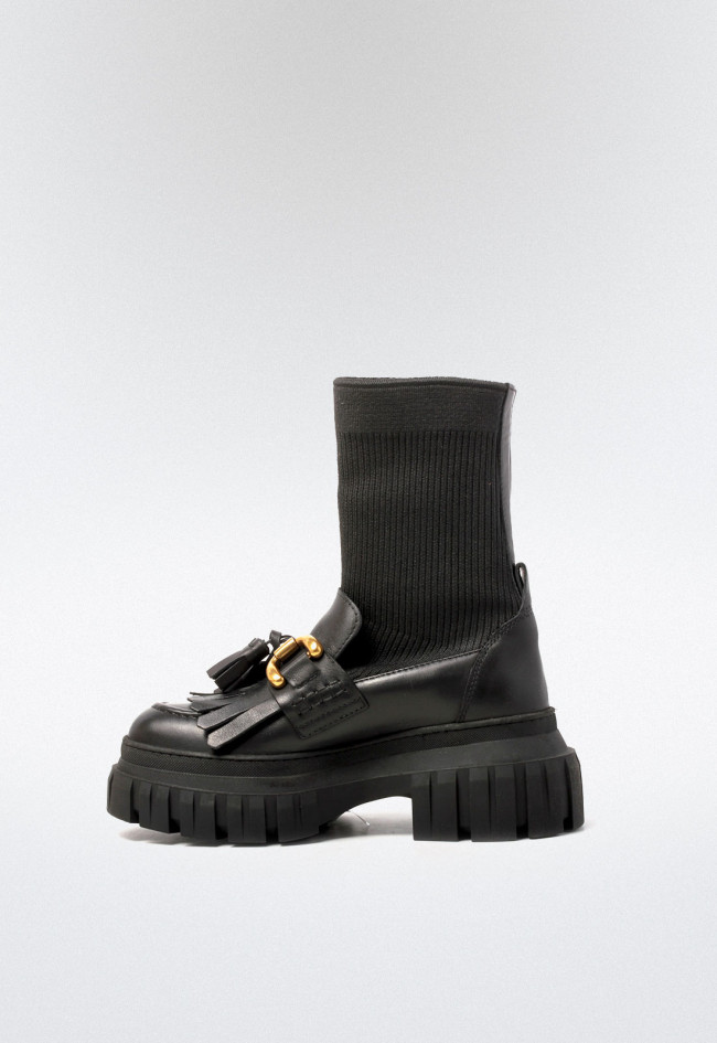 Botín calcetín de mujer negro Glo 23fw43