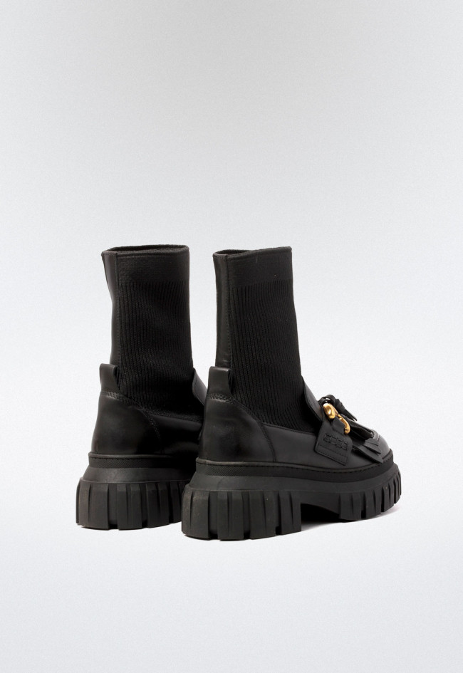 Botín calcetín de mujer negro Glo 23fw43