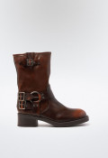 Botín biker de mujer marrón VAS 3201