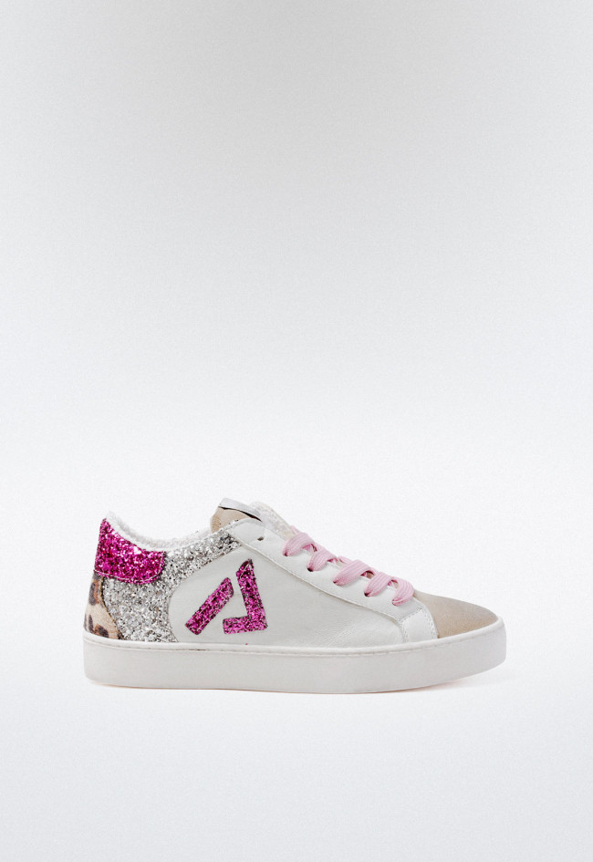 Deportivo glitter de mujer blanco Play One faidi 3