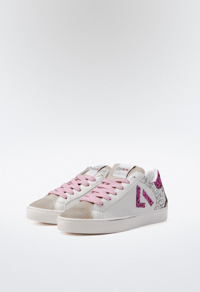 Deportivo glitter de mujer blanco Play One faidi 3