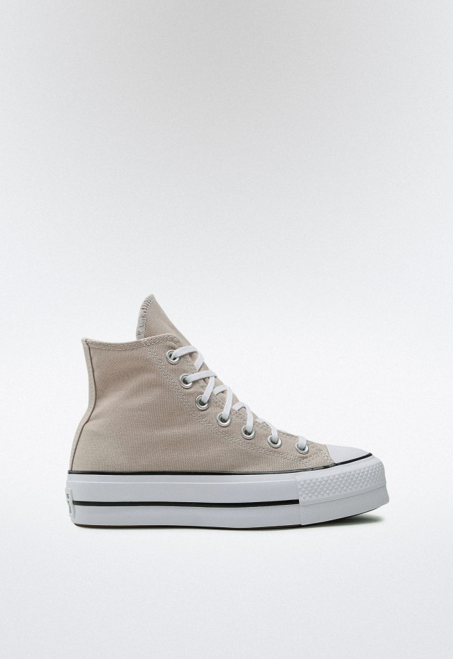 Deportivo de mujer tostado Converse chuck taylor all star lift platform seasonal color - papyrus