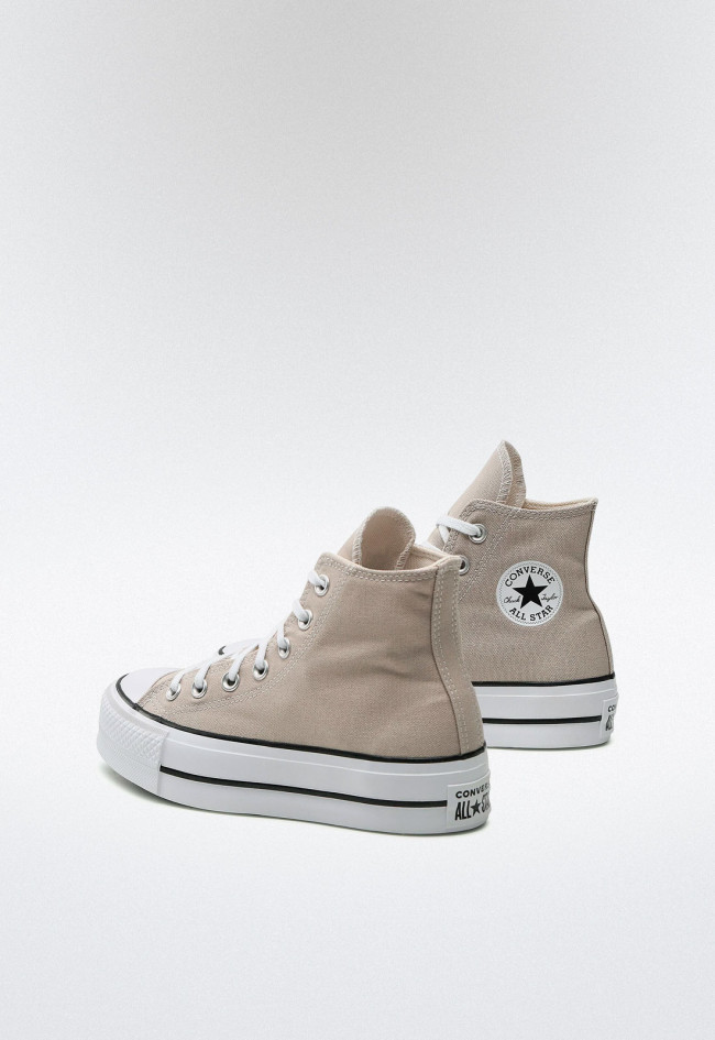 Deportivo de mujer tostado Converse chuck taylor all star lift platform seasonal color - papyrus
