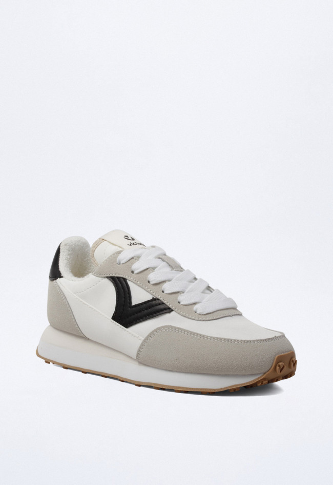 Sneakers blancas de mujer en nailon con detalles de color – ligeras, cómodas y veganas | VICTORIA Astro