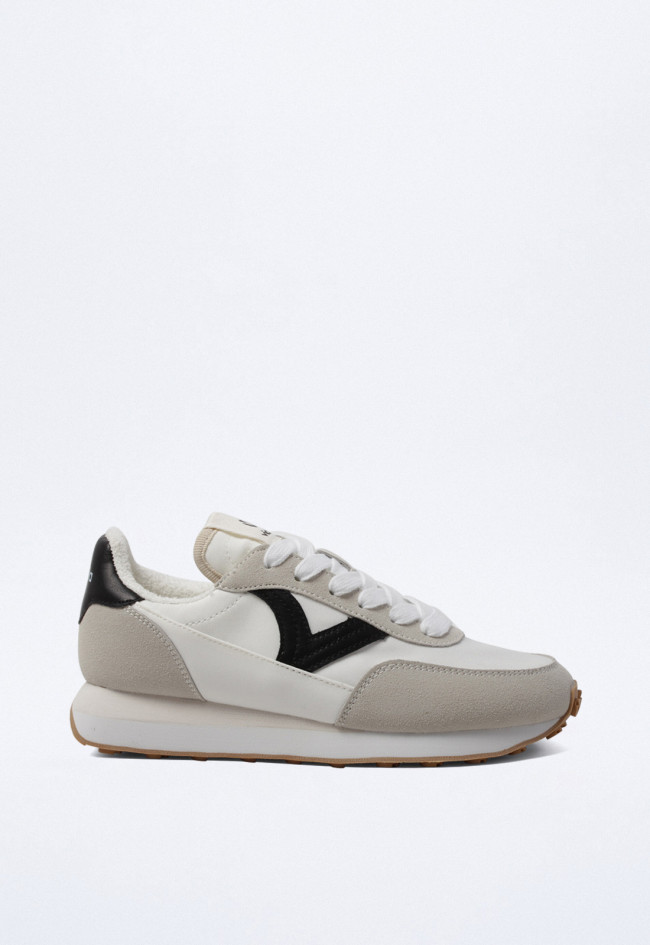 Sneakers blancas de mujer en nailon con detalles de color – ligeras, cómodas y veganas | VICTORIA Astro